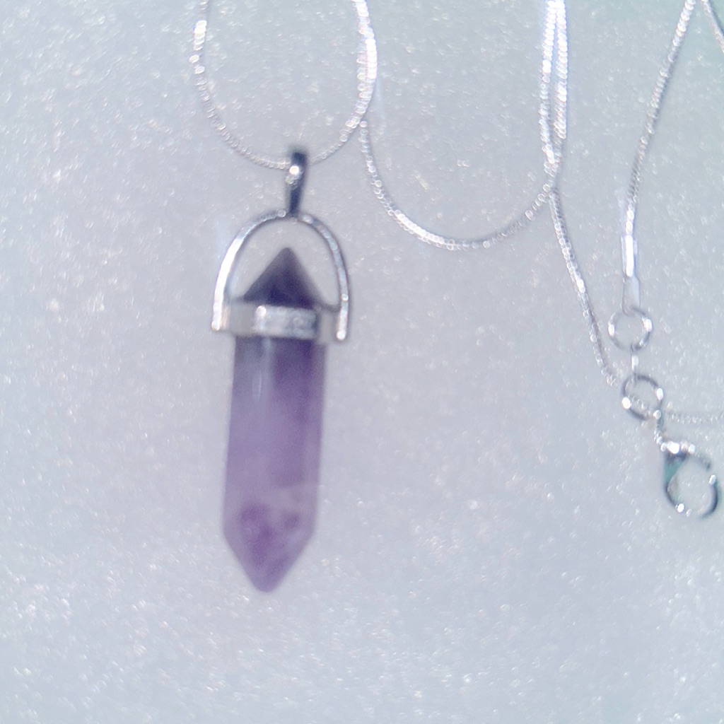 Boho Hippie Amethyst Sterling Silver 30 Necklace 15$